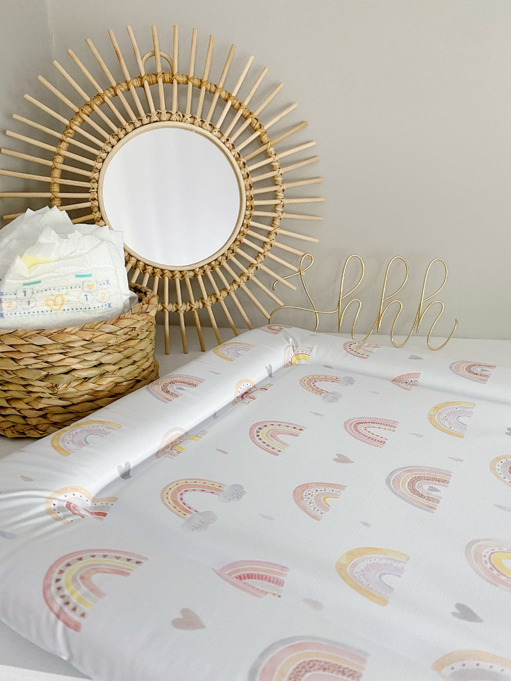 Standard Changing Mat - Beau Rainbow Print